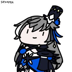 1girl animated_gif formal long_hair seseren smile top_hat