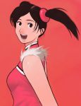  black_eyes black_hair face g-room_honten happy ling_xiaoyu namco red_background simple_background smile solo tekken tekken_3 tekken_4 tekken_5_(dark_resurrection) twintails 