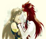  1girl brown_hair comforting couple gloves long_hair luke_fon_fabre red_hair redhead tales_of_(series) tales_of_the_abyss tear_grants tears 