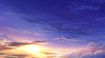  blue_sky clouds cloudy_sky crescent_moon highres moon no_humans original purple_sky scenery shi_yu sky star_(sky) starry_sky sun sunlight 