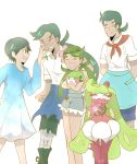  2boys 2girls brother_and_sister creatures_(company) dark_skin dark_skinned_male family father_and_daughter father_and_son flower game_freak gen_4_pokemon gen_7_pokemon green_eyes green_hair hair_flower hair_ornament haruka_(hijio-sun) husband_and_wife long_hair mao&#039;s_father_(pokemon) mao&#039;s_mother_(pokemon) mallow_(pokemon) mother_and_daughter mother_and_son multiple_boys multiple_girls nintendo pokemon pokemon_(anime) pokemon_(game) pokemon_sm pokemon_sm_(anime) shaymin siblings tsareena ulu_(pokemon) 