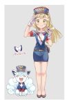  alolan_vulpix blonde_hair cosplay creatures_(company) game_freak green_eyes junsaa_(pokemon) junsaa_(pokemon)_(cosplay) lillie_(pokemon) nintendo pokemon pokemon_(game) pokemon_sm police police_uniform sasairebun toe_cleavage uniform whistle 