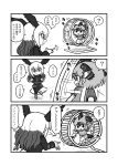  bald_eagle_(kemono_friends) bird_tail bird_wings boots comic greater_roadrunner_(kemono_friends) greyscale hamster_wheel head_wings highres kemono_friends kemono_friends_pavilion kotobuki_(tiny_life) long_hair long_sleeves looking_at_another monochrome pantyhose playground_equipment_(kemono_friends_pavilion) pleated_skirt running shirt shoes short_hair short_sleeves shorts skirt sneakers standing standing_on_one_leg t-shirt translation_request uniform waving wings 