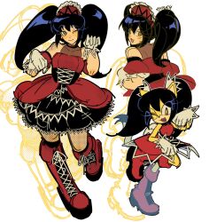  animal_ears black_hair boots cat_ears cat_girl dress furry furry_female hairband highres honey_the_cat humanization layered_gloves livpoid red_boots red_dress red_hairband sonic_(series) sonic_the_fighters sonic_the_hedgehog_(classic) twintails yellow_eyes yellow_fur 