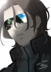  brown_hair gundam gundam_00 ikasumi lockon_stratos lyle_dylandy male sunglasses 