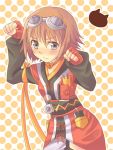  blush bob_cut brown_hair cubexcube gloves goggles green_eyes paw_pose rita_mordio short_hair tales_of_(series) tales_of_vesperia thighhighs 