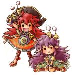  :d child dress fang hat long_hair lowres march_(trusty_bell) multiple_girls open_mouth pink_hair pointy_ears purple_hair salsa salsa_(trusty_bell) siblings sisters smile trusty_bell 