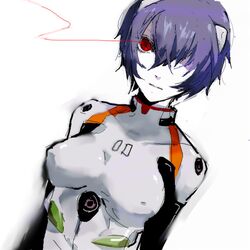  ayanami_rei blue_hair neon_genesis_evangelion red_eyes short_hair 