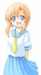  higurashi_no_naku_koro_ni orange_hair raika_haruna ryuuguu_rena school_uniform serafuku 