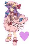  dadami hat long_hair patchouli_knowledge purple_hair ribbon ribbons touhou 