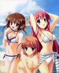  3girls beach bikini sea side-tie_bikini swimsuit 