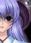  hanyuu higurashi_no_naku_koro_ni horns long_hair moon poyoyon_chihiro purple_eyes purple_hair solo violet_eyes 