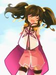  anise_tatlin arms_behind arms_behind_back brown_hair closed_eyes koto_(colorcube) lowres smile tales_of_(series) tales_of_the_abyss twintails 