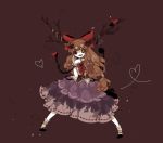  chain chains horns ibuki_suika long_hair ribbon ribbons shikimi_(yurakuru) touhou yurakuru_pixiv81607 