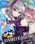  blush character_name dress grey_hair idolmaster idolmaster_cinderella_girls kanzaki_ranko long_hair red_eyes stars twintails 