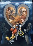  disney donald_duck everyone goofy highres kairi keyblade kingdom_hearts kingdom_hearts_i nomura_tetsuya official_art organization_xiii riku scan scan_artifacts sora sora_(kingdom_hearts) xehanort&#039;s_heartless xehanort's_heartless xemnas 