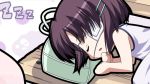  ef eyepatch purple_hair shindou_chihiro short_hair sleeping 