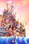  castle disney donald_duck everyone goofy highres kairi keyblade kingdom_hearts kingdom_hearts_ii mickey_mouse official_art riku roxas shield sora sora_(kingdom_hearts) staff 