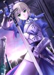  bad_id blonde_hair fate/stay_night fate_(series) green_eyes saber sword weapon yamagami_mozuku 