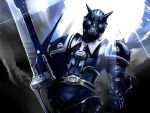  blue_oni doku_gorira horns kamen_rider kamen_rider_den-o_(series) monster oni sword teddy_(den-o) weapon 