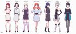  6+girls aqua_hair belt black_footwear black_gloves black_hair blue_eyes blue_hair boots brown_eyes dress elbow_gloves full_body game_&amp;_watch game_boy game_boy_advance game_boy_advance_sp game_boy_color gloves gradient_hair grey_footwear grey_hair grey_hat grey_legwear hand_on_hip handheld_game_console hands_on_hips hat high_heel_boots high_heels index_finger_raised kisaragi_yuu_(fallen_sky) long_hair looking_at_viewer multicolored multicolored_clothes multicolored_dress multicolored_hair multiple_girls nintendo nintendo_3ds nintendo_ds orange_hair original red_eyes red_footwear redhead see-through shoes short_hair signature simple_background smile standing strapless strapless_dress violet_eyes white_background white_footwear white_hair yellow_eyes 