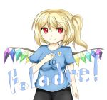  blonde_hair diego_forlan flandre_scarlet highres parody red_eyes smile soccer_uniform touhou uruguay wings 