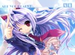  bunny_ears capura.l capura_lin long_hair purple_hair rabbit_ears reisen_udongein_inaba skirt touhou wink 