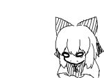  angry animated_gif bite biting cirno easytoon fang fukai_ryosuke fukai_ryousuke gif lowres touhou 