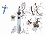  haru_glory lowres male model_sheet rave rave_master spiked_hair sword weapon 