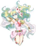  curly_hair jewelry jump jumping multicolored_hair nia_teppelin smile tengen_toppa_gurren_lagann yoshi_92 