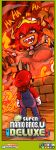  bowsette brown_hair comic commentary english_commentary english_text giantess highres horns laughing logo mario super_mario_bros. nintendo redhead sindraws super_crown super_mario_bros. 