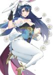  1girl :d a_meno0 animal_ears ankle_ribbon blue_eyes blue_hair breasts bunny_tail choker cleavage collarbone daisy easter_egg egg fake_animal_ears fire_emblem fire_emblem:_kakusei floating_hair flower full_body gloves hairband holding_egg long_hair looking_at_viewer lucina miniskirt nintendo open_mouth panties panties_under_pantyhose pantyhose petals pleated_skirt pumps rabbit_ears ribbon shiny shiny_hair short_sleeves skirt small_breasts smile solo tail underwear very_long_hair white_background white_flower white_gloves white_hairband white_legwear white_skirt white_sleeves yellow_footwear yellow_ribbon 