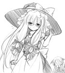  :&lt; :d apron bat_wings bespectacled blush bow chibi cosplay crescent crescent_hair_ornament demon_tail dress_shirt embarrassed eyebrows_visible_through_hair glasses greyscale hair_between_eyes hair_ornament hair_ribbon hat hat_bow head_wings heart heart_eyes kirisame_marisa kirisame_marisa_(cosplay) koakuma long_hair long_sleeves looking_at_viewer mizuno_kurage monochrome necktie open_mouth patchouli_knowledge pointy_ears puffy_short_sleeves puffy_sleeves ribbon semi-rimless_eyewear shirt short_sleeves sidelocks simple_background skirt skirt_set smile tail touhou tress_ribbon upper_body very_long_hair waist_apron white_background white_shirt wings witch_hat 