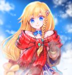  1girl blonde_hair character_request closed_mouth commentary_request dress highres long_hair solo 