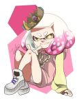  +_+ 1girl crown domino_mask full_body gem gradient_hair hime_(splatoon) isamu-ki_(yuuki) jewelry long_sleeves looking_at_viewer mask medallion medium_hair multicolored_hair panties pantyshot pantyshot_(sitting) ring signature sitting smile solo splatoon splatoon_(series) splatoon_2 splatoon_2:_octo_expansion suction_cups tentacle_hair two-tone_hair underwear white_footwear white_hair white_panties yellow_eyes 