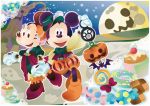  1boy 1girl animal dark disney dress halloween hat mickey_mouse mickey_mouse_(series) mickey_mouse_and_friends minnie_mouse mouse night no_humans puffy_shorts pumpkin_pants shorts tagme top_hat 