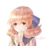  1girl brown_eyes brown_hair fire_emblem fire_emblem_echoes:_mou_hitori_no_eiyuuou fire_emblem_gaiden hanasaki_komugi jenny_(fire_emblem) looking_at_viewer nintendo portrait signature smile solo twitter_username wavy_hair 