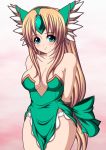  blonde_hair breasts cleavage heart long_hair riesz seiken_densetsu seiken_densetsu_3 sion_kozi 