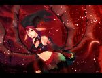 bad_id demon_girl elbow_gloves gloves horns midriff panties para pointy_ears red red_hair redhead side-tie_panties tada tail thigh-highs thighhighs underwear wings 