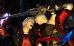  battle dante devil_may_cry devil_may_cry_4 highres nero sword 