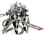  2girls armor blood bolter chainsword sisters_of_battle warhammer_40k 