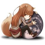   animal_ears brown_hair craft_lawrence earth firefox fox_ears fox_tail holo icon icons spice_and_wolf tail wolf_ears wolf_tail  