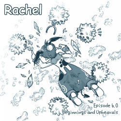  1boy coat commentary_request creature demon_wings dying_message english_text from_above full_body greyscale head_bump head_wings high_priest_(ragnarok_online) long_sleeves male_focus monochrome notice_lines pants ragnarok_online shoes short_hair siroma solo susukinohukurou wings 