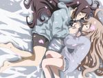  2girls artist_request candy_boy multiple_girls sakurai_kanade sakurai_yukino shorts sleeping yuri 