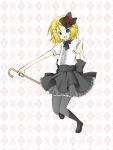  blonde_hair kagamine_rin open_mouth pantyhose short_hair solo tomine_chiho vocaloid 