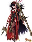  axe cape ikeda_yasuhiro lipstick mugen_no_fantasia pointy_ears shield side simple_background standing thigh-highs thighhighs warrior weapon 