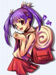  bag bakemonogatari hachikuji_mayoi kantaka monogatari_(series) purple_hair randoseru solo twintails 