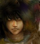  abstract bags_under_eyes black_hair death_note distortion l male male_only realistic solo 