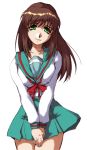  green_eyes hisahiko long_hair school_uniform serafuku setsuko_ohara super_robot_wars super_robot_wars_z 