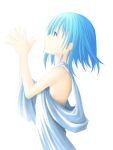  blue_hair dress kintarou_(kintarou&#039;s_room) kintarou_(kintarou's_room) short_hair side simple_background sleeveless sundress 
